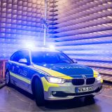 Funkstreifenwagen BMW der Polizei NRW im Messlabor